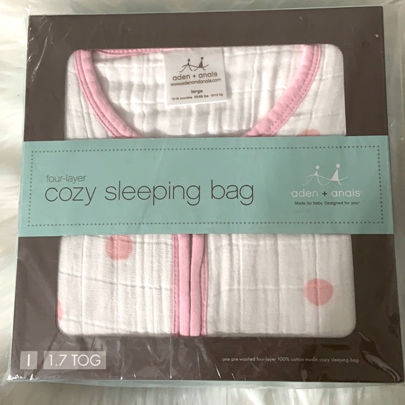 L- Aden+Anais Heartbreaker- Spot Cozy Sleeping Bag - Picture 3 of 6